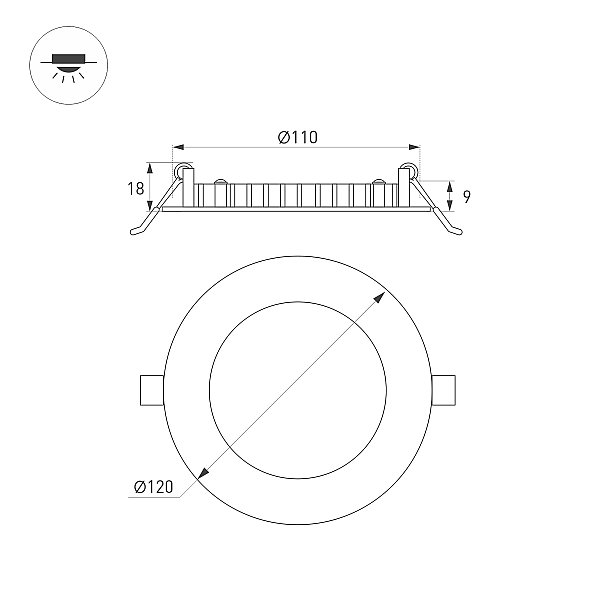 Встраиваемый светильник Arlight Dl Edge 041903