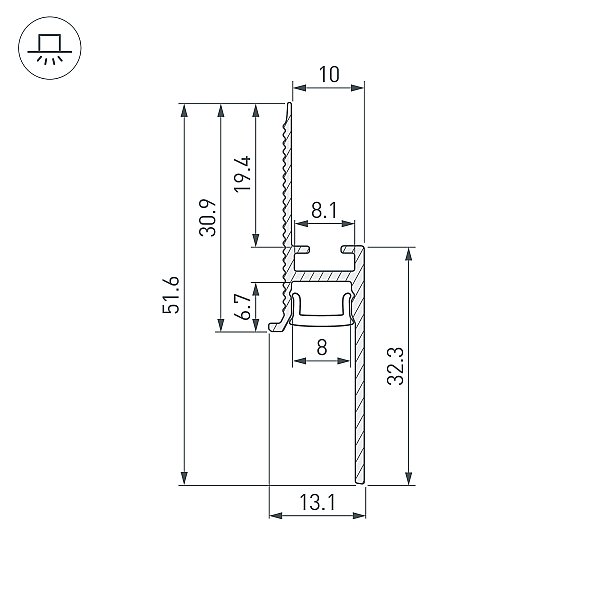 Профиль Arlight Fantom-Bent 043673(1)