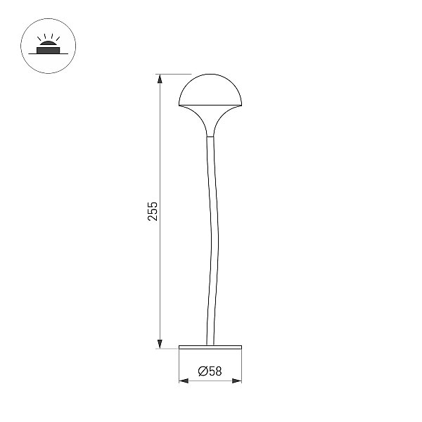 Грунтовый светильник Arlight Mucena 050668