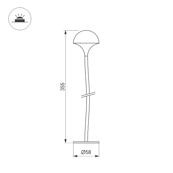 Грунтовый светильник Arlight Mucena 050669