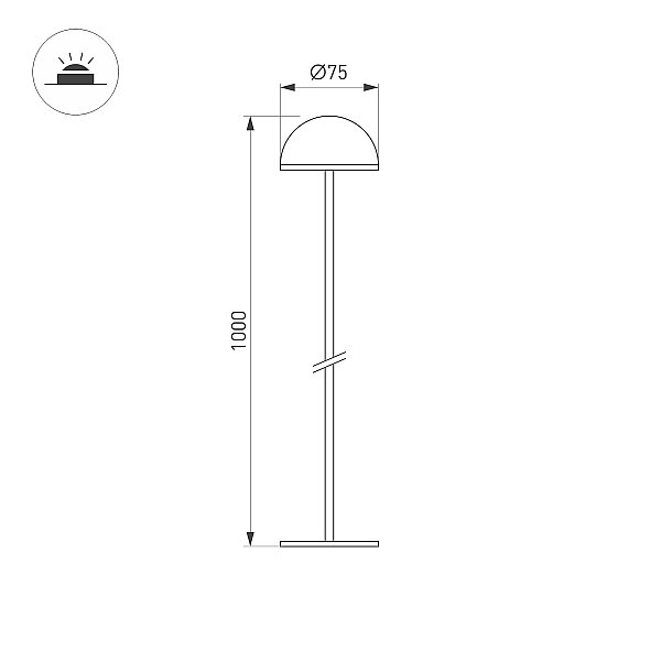 Грунтовый светильник Arlight Enoki 050674
