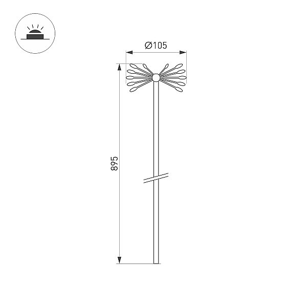Грунтовый светильник Arlight Dandel 050680