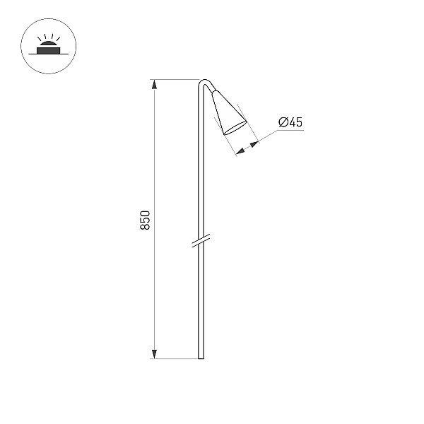 Грунтовый светильник Arlight Harebell 050689
