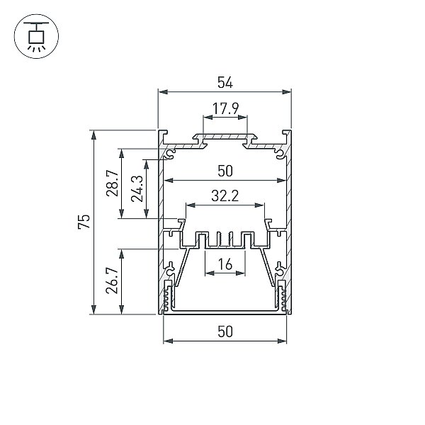 Профиль Arlight Ip-Line 055136