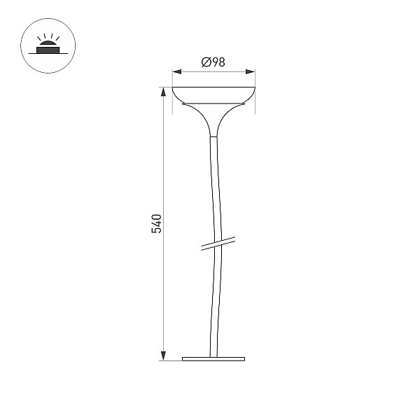Грунтовый светильник Arlight Mucena 056055