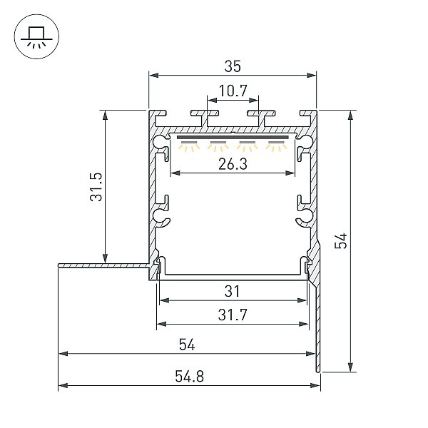 Профиль Arlight Sl-Linia 056263