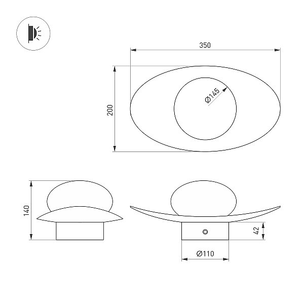 Настенный светильник Arlight Perlen 057590