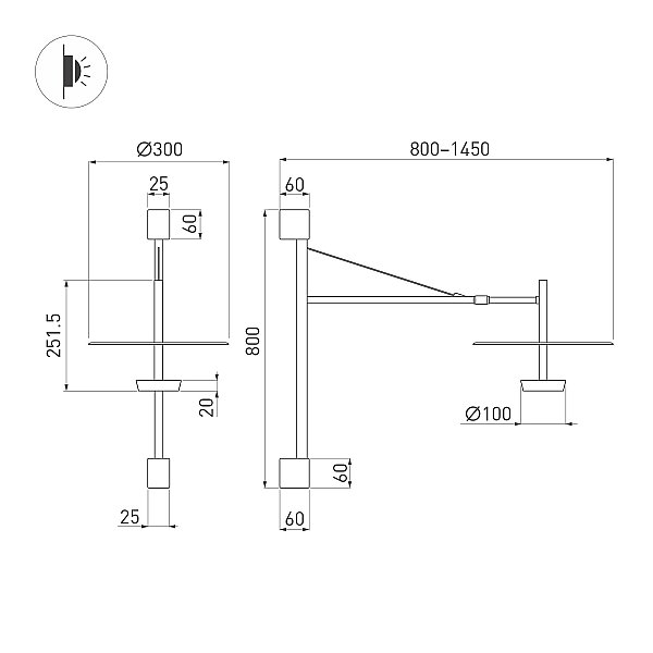 Настенный светильник Arlight Campana 059596