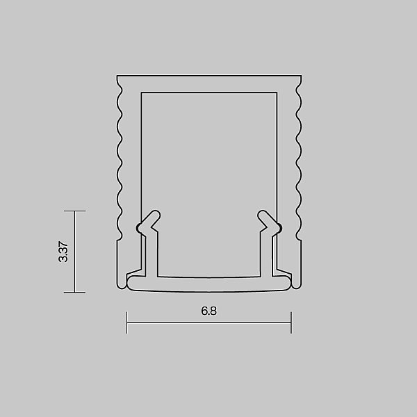 Рассеиватель для профиля 8x9, 12x9 (Белый, 10 м), Накладной профиль Maytoni 642088