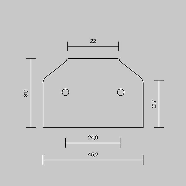 Заглушка Accessories for tracks Exility X Maytoni TRA239MPEC-S