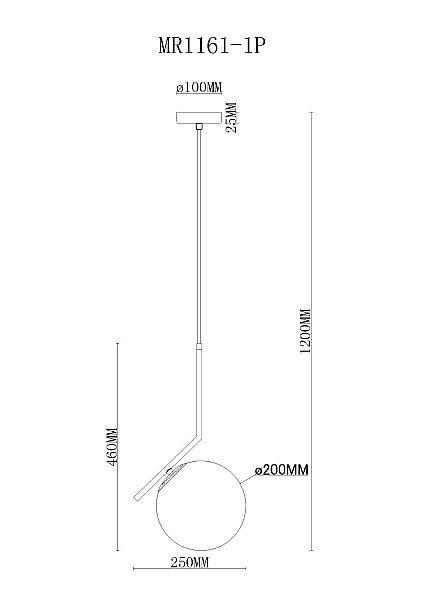 Светильник подвесной MyFar Pierre MR1161-1P