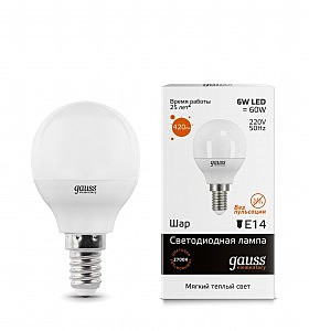 Светодиодная лампа Gauss E14  53116