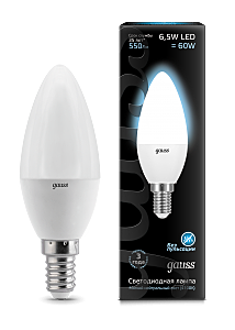 Светодиодная лампа Gauss Е14 6,5 Вт 103101207