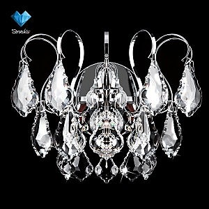 Настенное бра 10032 10032/1 хром/прозрачный хрусталь Strotskis