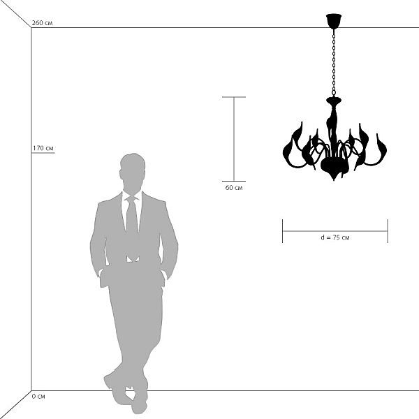 Подвесная люстра Cigno Collo 751126