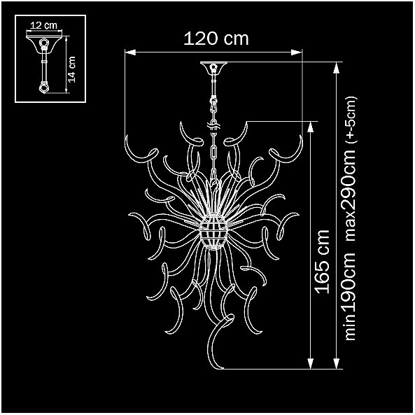 Подвесная люстра Artglass 890007