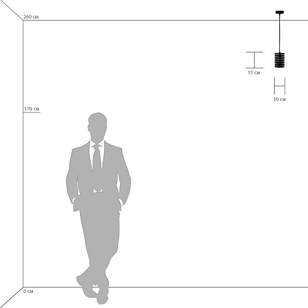 Светильник подвесной Cristallo 795312
