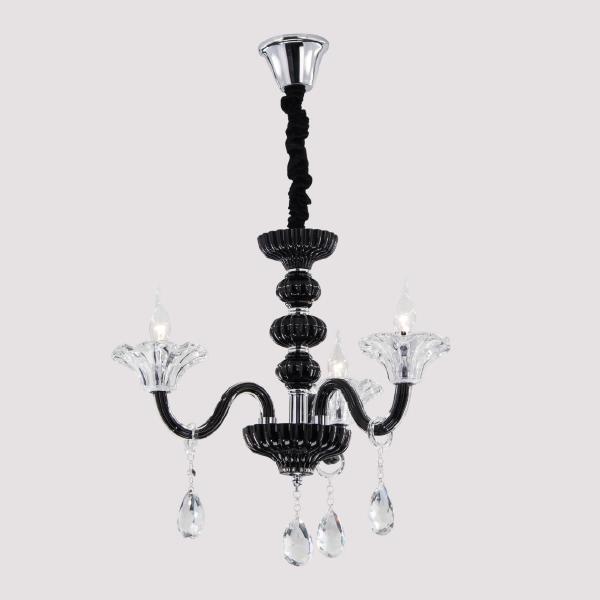 Подвесная люстра Ирида Черн+Прозр CL351133
