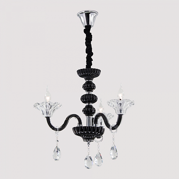 Подвесная люстра Ирида Черн+Прозр CL351133