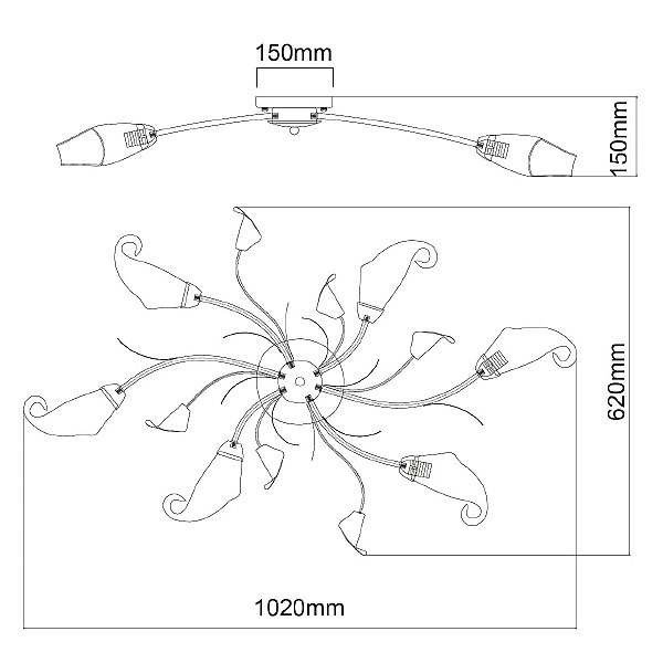 Потолочная люстра Восторг 242016306