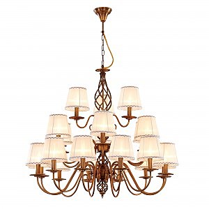 Подвесная люстра Ровена Бронза CL427251