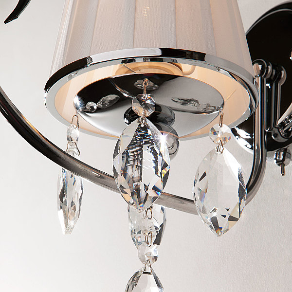 Настенное бра Rosalva 10021/1 хром/прозрачный хрусталь Strotskis