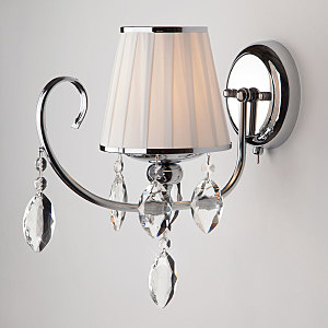 Настенное бра Rosalva 10021/1 хром/прозрачный хрусталь Strotskis