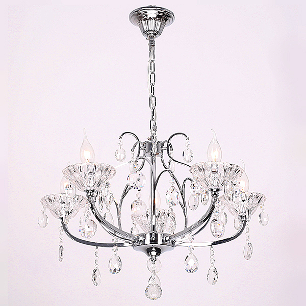 Подвесная люстра 10039 10039/5 хром/прозрачный хрусталь