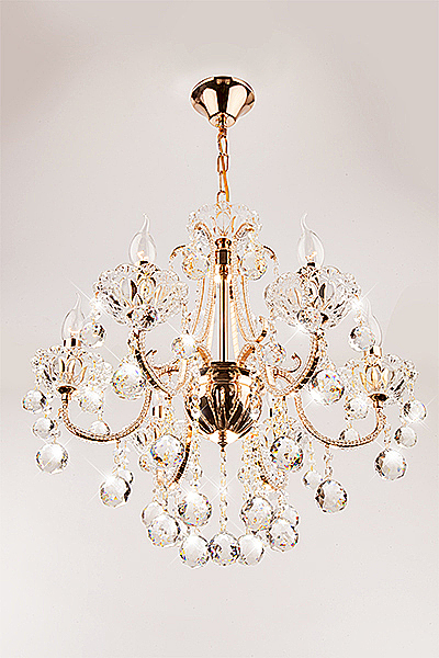 Подвесная люстра Ariella 10044/6 золото/прозрачный хрусталь Strotskis
