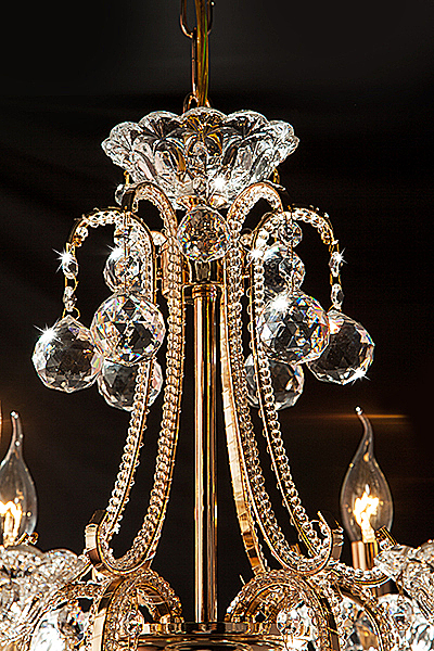 Подвесная люстра Ariella 10044/6 золото/прозрачный хрусталь Strotskis