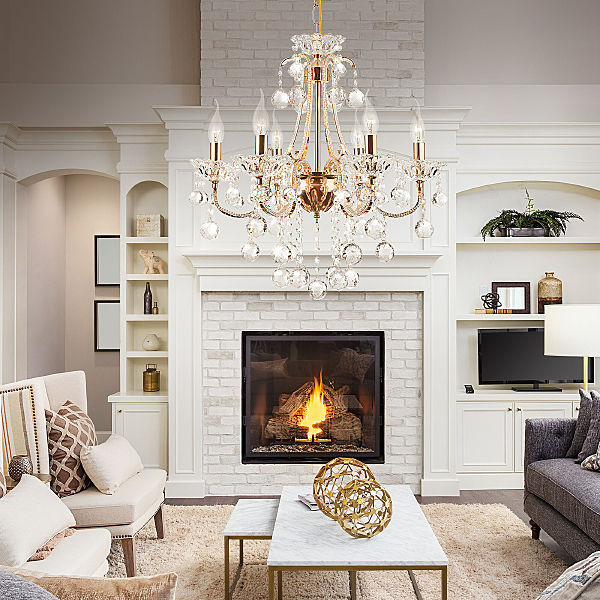 Подвесная люстра Ariella 10044/6 золото/прозрачный хрусталь Strotskis