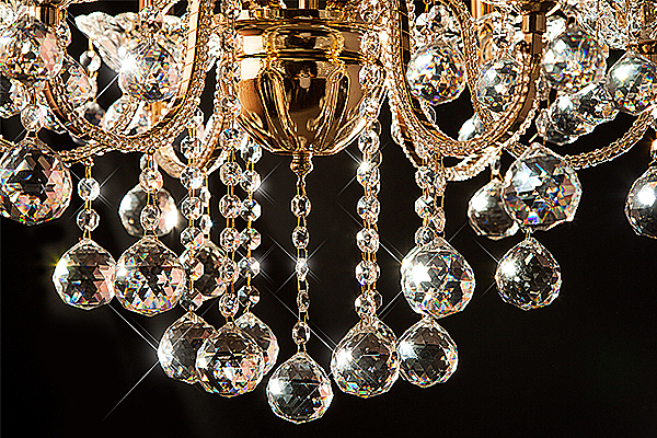 Подвесная люстра Ariella 10044/6 золото/прозрачный хрусталь Strotskis