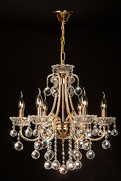 Подвесная люстра Ariella 10044/6 золото/прозрачный хрусталь Strotskis