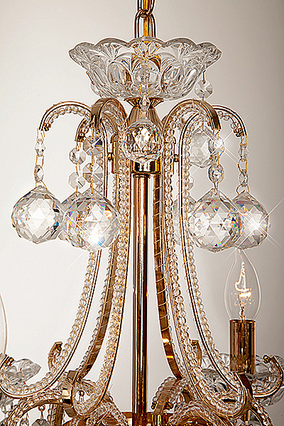 Подвесная люстра Ariella 10044/6 золото/прозрачный хрусталь Strotskis