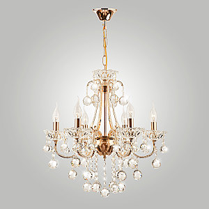 Подвесная люстра Ariella 10044/6 золото/прозрачный хрусталь Strotskis