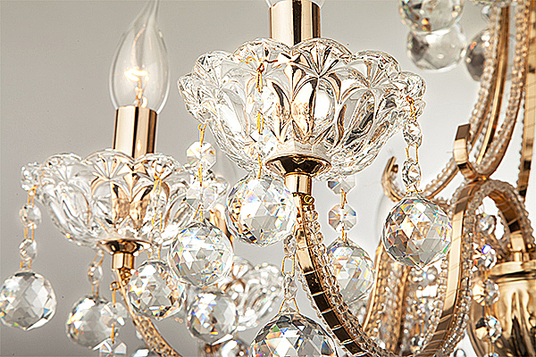 Подвесная люстра Ariella 10044/8 золото/прозрачный хрусталь Strotskis