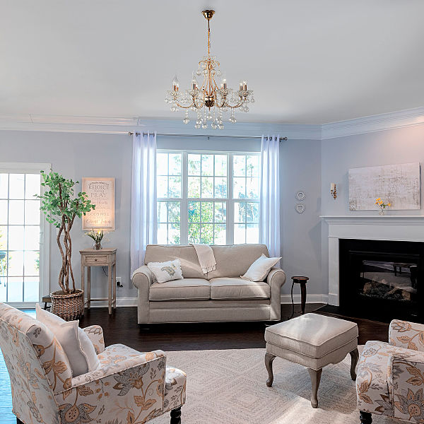 Подвесная люстра Ariella 10044/8 золото/прозрачный хрусталь Strotskis