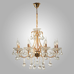 Подвесная люстра Ariella 10044/8 золото/прозрачный хрусталь Strotskis