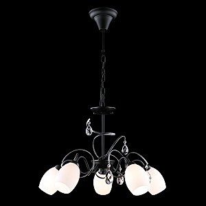 Подвесная люстра 60033 60033/5 черный с серебром