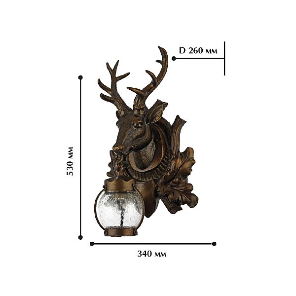 Уличный настенный светильник Hunt 1849-1W