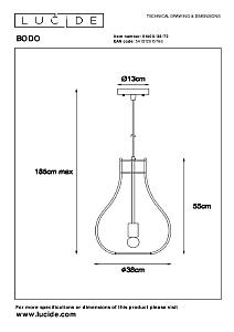 Светильник подвесной Bodo 01400/38/72
