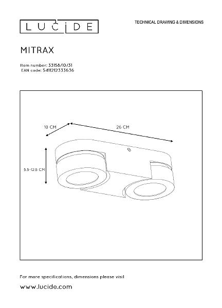 Светильник спот Mitrax 33158/10/31