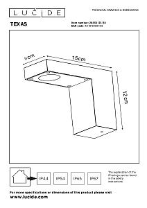 Уличный настенный светильник Texas 28850/23/30