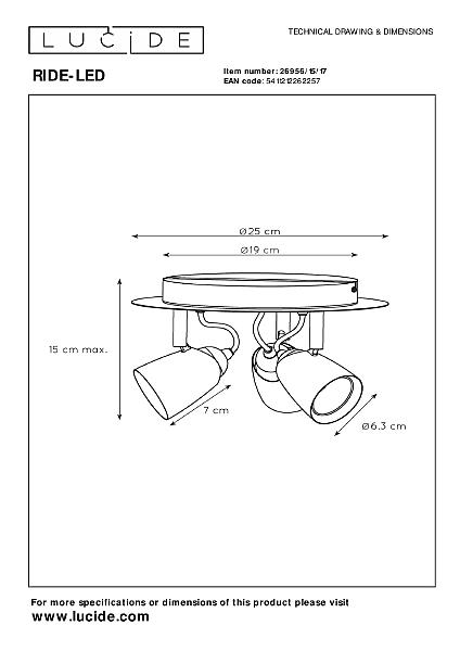 Светильник спот Ride-Led 26956/15/17