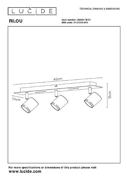 Светильник спот Rilou 26994/15/31