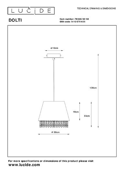 Светильник подвесной Dolti 78368/30/30
