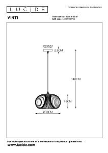 Светильник подвесной Vinti 02400/30/17