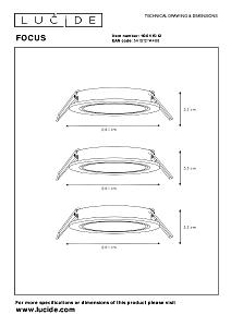 Встраиваемый светильник Focus 11001/15/12