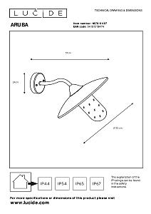 Уличный настенный светильник Aruba 11870/01/97