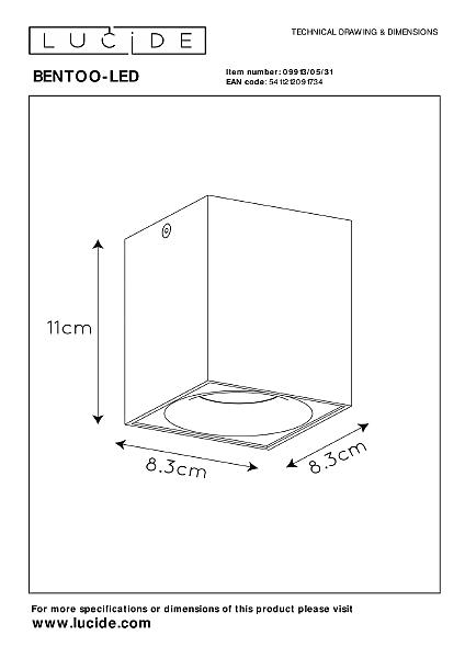 Накладной светильник Bentoo-Led 09913/05/31